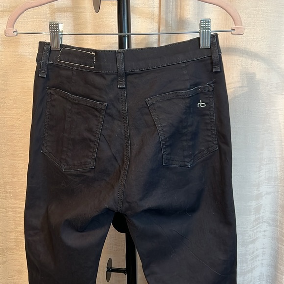 Rag & Bone Size 26 Pre-Owned Black Skinny Stretch Jeans Leg Zipper (0360) - Picture 8 of 11